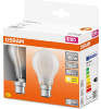 435407 Boite de 2 Lampes B22 Filament LED dépolie, 7 WATT = 60 WATT, 806 lumens, blanc chaud 2 700 K