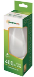 523289 E14 Flamme dépolie, LED 4 WATT = 40 WATT, 400 lumens, blanc chaud 2 700 K